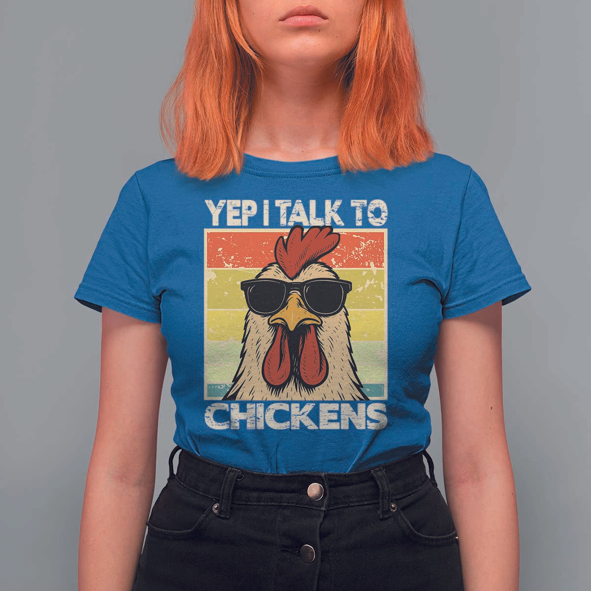 Funny Yep I Talk To Chickens T Shirt For Women Chicken Buffs Farmyard Animal Lover