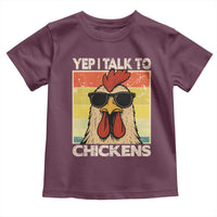 Funny Yep I Talk To Chickens Toddler T Shirt Chicken Buffs Farmyard Animal Lover