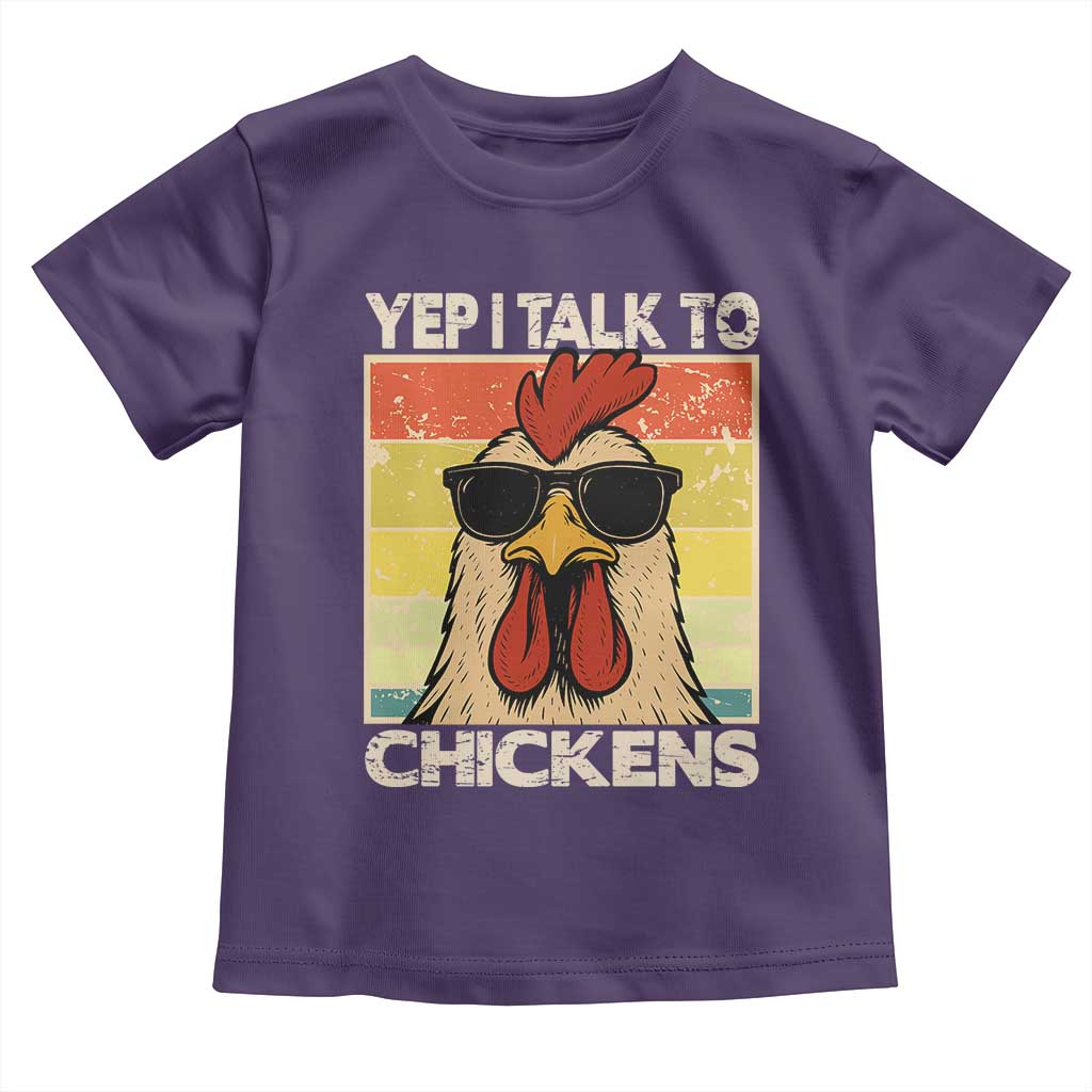 Funny Yep I Talk To Chickens Toddler T Shirt Chicken Buffs Farmyard Animal Lover