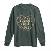 Funny Test Day You Got This Long Sleeve Shirt Testing Day Rock The Test Do Your Best Heart