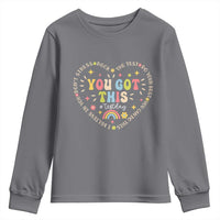 Funny Test Day You Got This Youth Sweatshirt Testing Day Rock The Test Do Your Best Heart