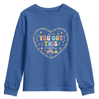 Funny Test Day You Got This Youth Sweatshirt Testing Day Rock The Test Do Your Best Heart