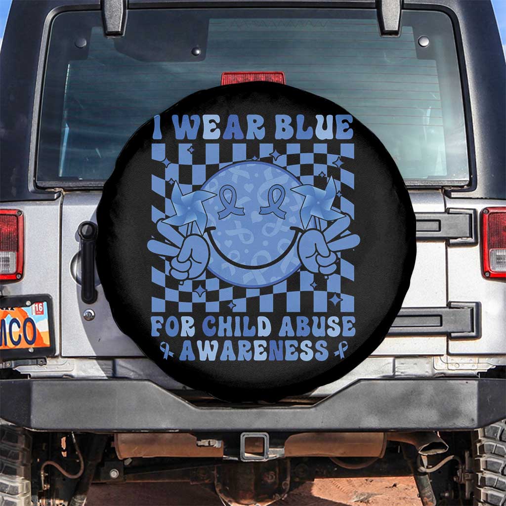 I Wear Blue For Child Abuse Awareness Month Spare Tire Cover