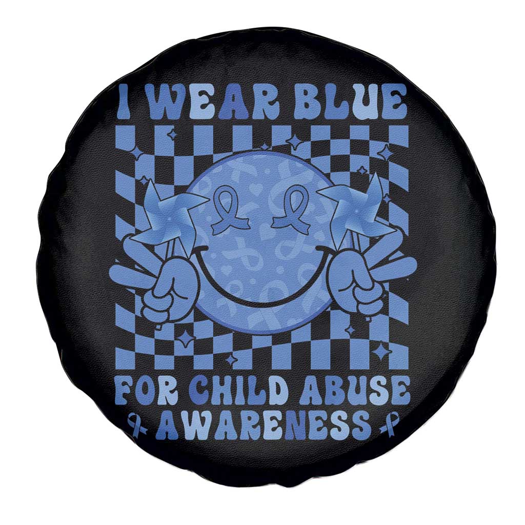 I Wear Blue For Child Abuse Awareness Month Spare Tire Cover