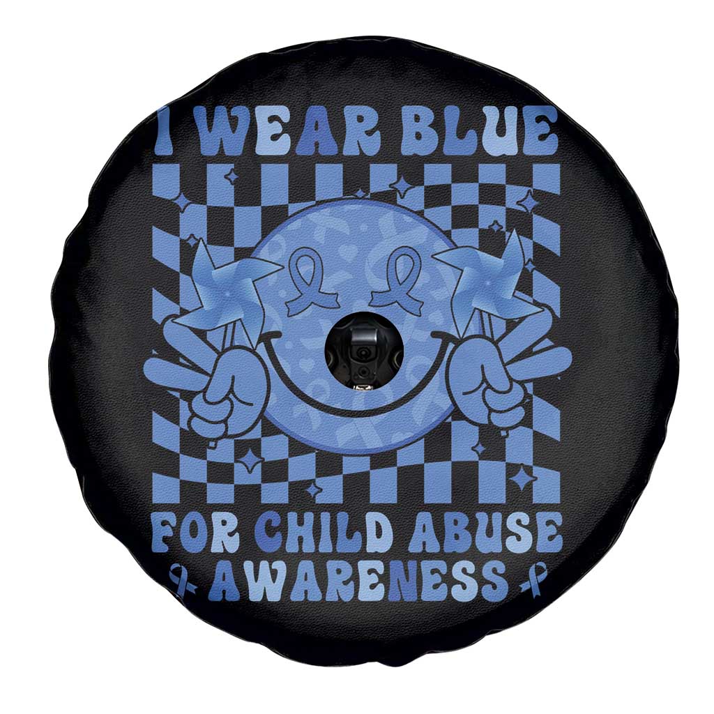 I Wear Blue For Child Abuse Awareness Month Spare Tire Cover