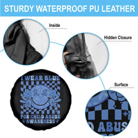 I Wear Blue For Child Abuse Awareness Month Spare Tire Cover