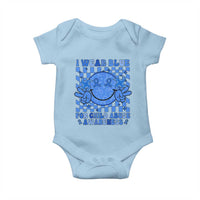 I Wear Blue For Child Abuse Awareness Month Baby Onesie