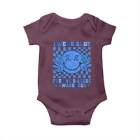 I Wear Blue For Child Abuse Awareness Month Baby Onesie