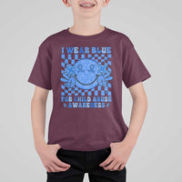 I Wear Blue For Child Abuse Awareness Month T Shirt For Kid