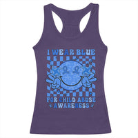 I Wear Blue For Child Abuse Awareness Month Racerback Tank Top