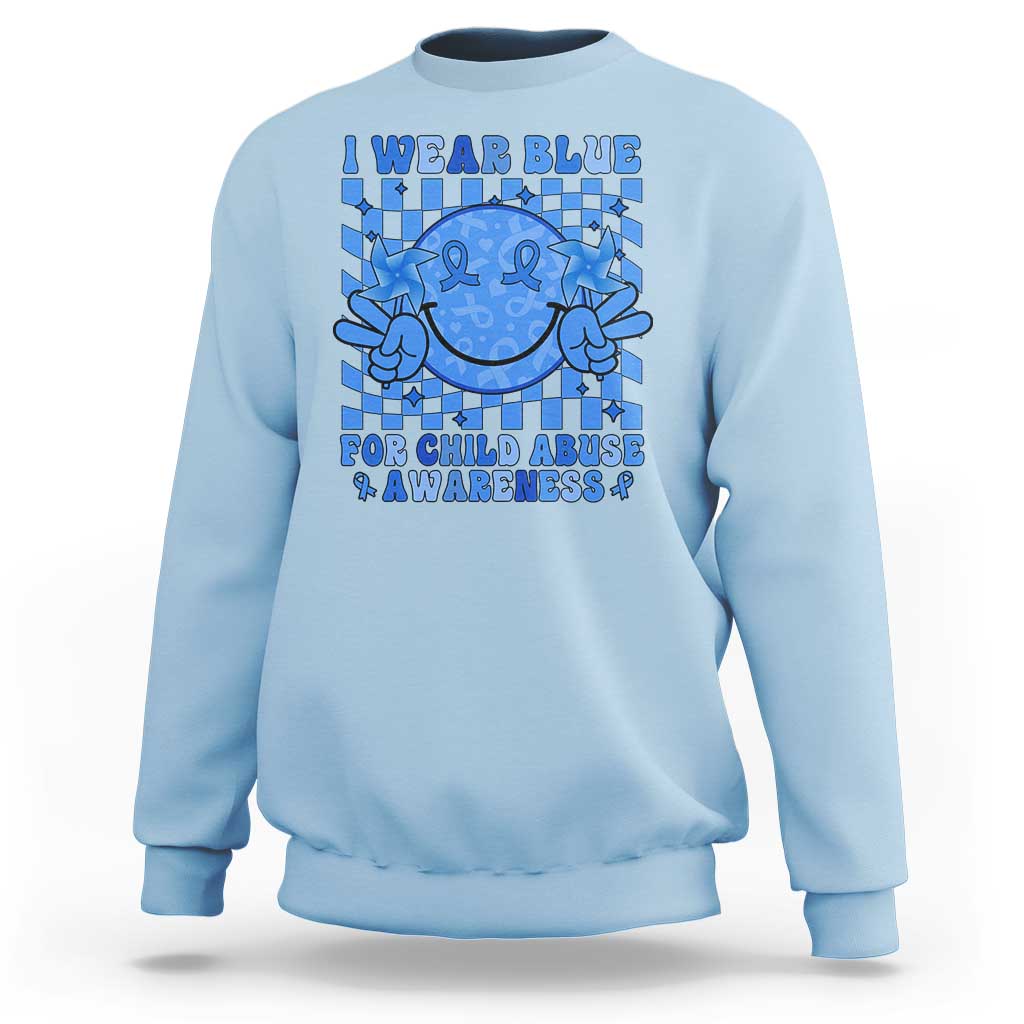 I Wear Blue For Child Abuse Awareness Month Sweatshirt