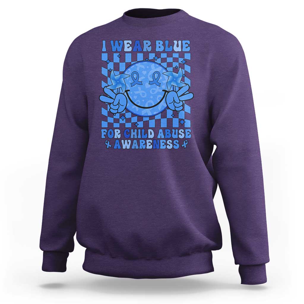 I Wear Blue For Child Abuse Awareness Month Sweatshirt