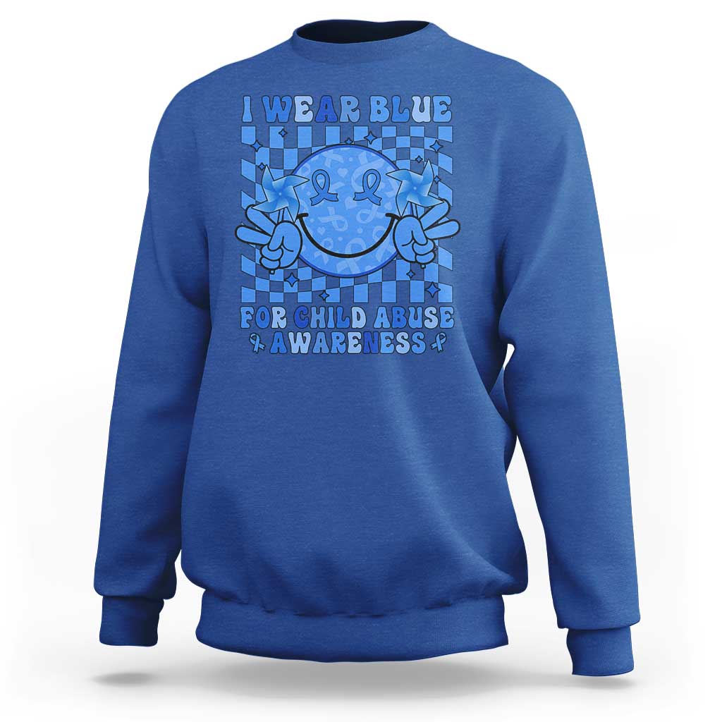 I Wear Blue For Child Abuse Awareness Month Sweatshirt