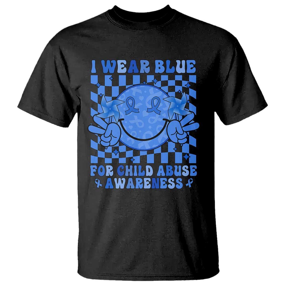 I Wear Blue For Child Abuse Awareness Month T Shirt