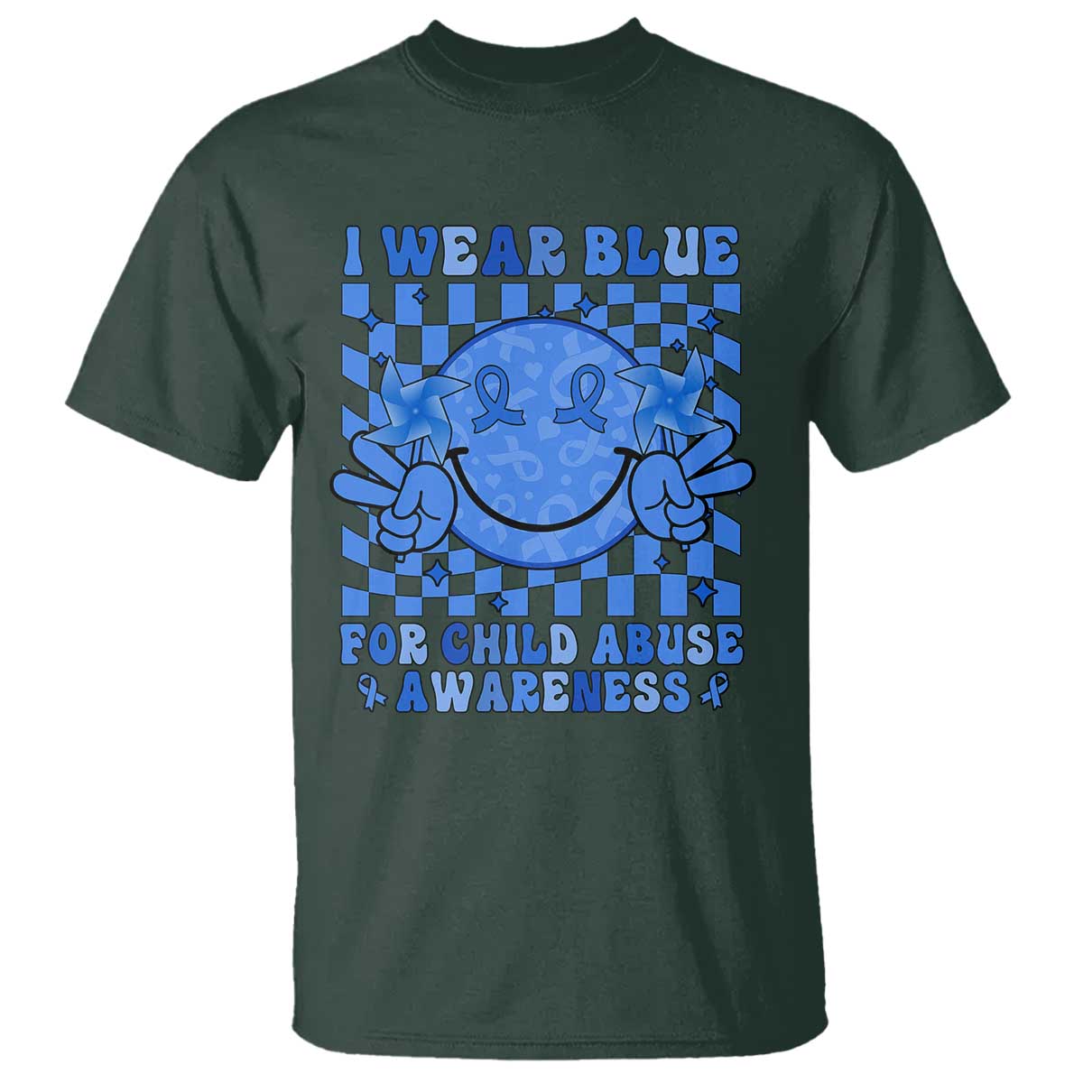 I Wear Blue For Child Abuse Awareness Month T Shirt