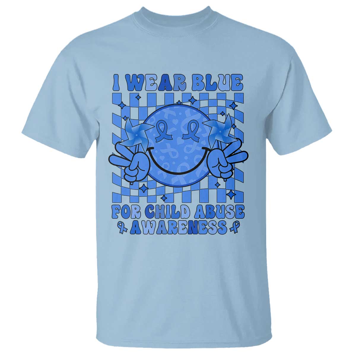 I Wear Blue For Child Abuse Awareness Month T Shirt