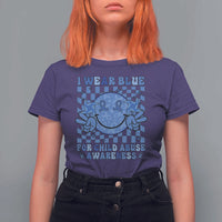 I Wear Blue For Child Abuse Awareness Month T Shirt For Women