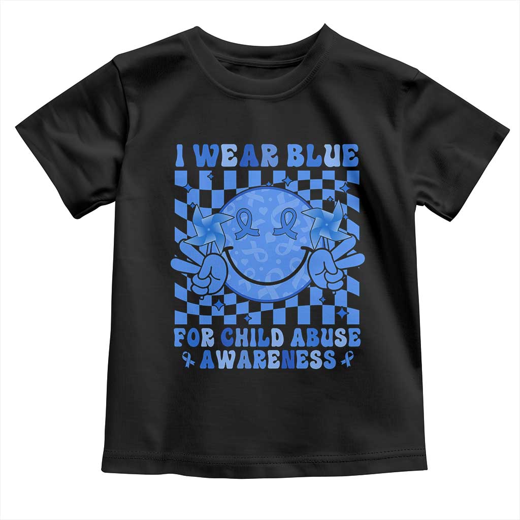 I Wear Blue For Child Abuse Awareness Month Toddler T Shirt