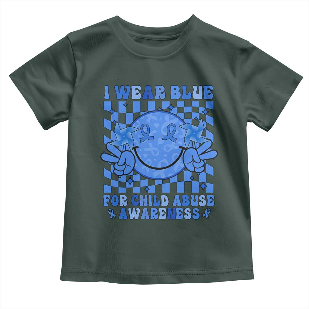 I Wear Blue For Child Abuse Awareness Month Toddler T Shirt