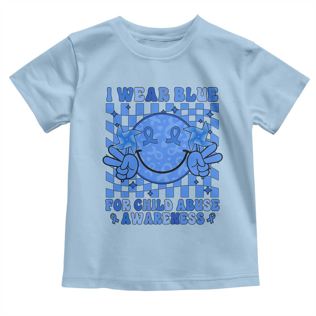 I Wear Blue For Child Abuse Awareness Month Toddler T Shirt