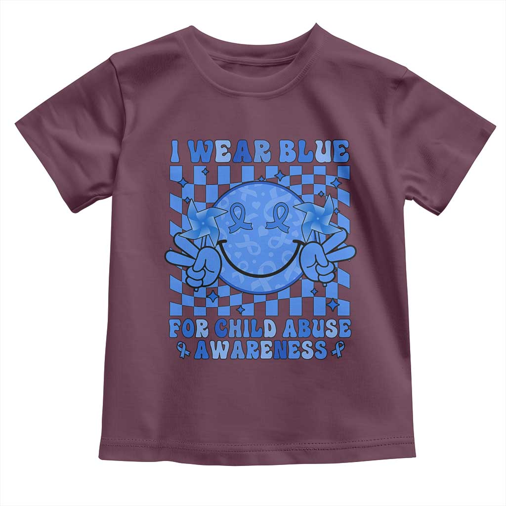 I Wear Blue For Child Abuse Awareness Month Toddler T Shirt