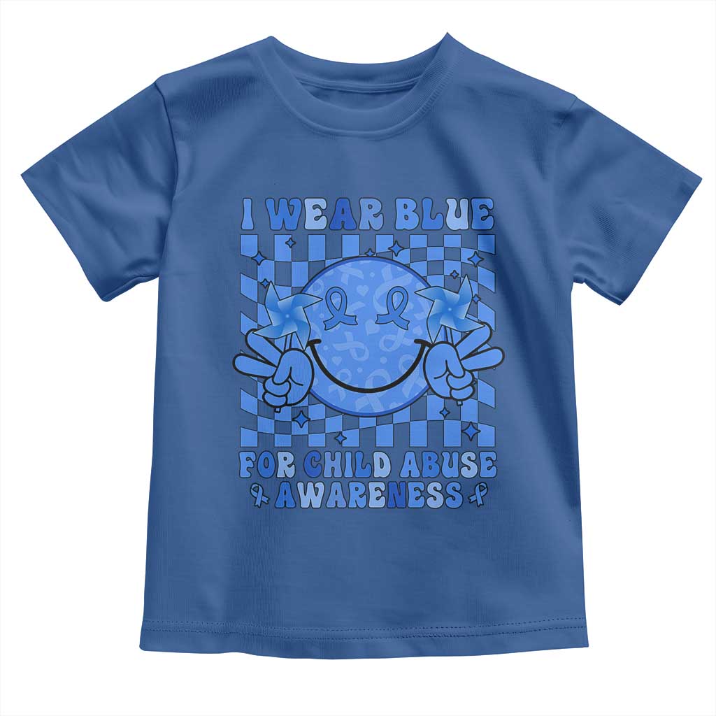 I Wear Blue For Child Abuse Awareness Month Toddler T Shirt