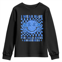 I Wear Blue For Child Abuse Awareness Month Youth Sweatshirt