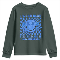 I Wear Blue For Child Abuse Awareness Month Youth Sweatshirt