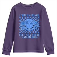 I Wear Blue For Child Abuse Awareness Month Youth Sweatshirt