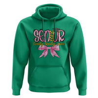 Funny Senior EST 2027 Graduation Hoodie Twenty Twenty Seven Pink Bow