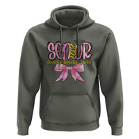Funny Senior EST 2027 Graduation Hoodie Twenty Twenty Seven Pink Bow
