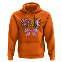 Funny Senior EST 2027 Graduation Hoodie Twenty Twenty Seven Pink Bow