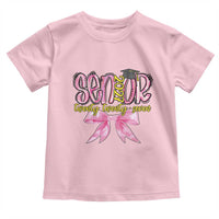 Funny Senior EST 2027 Graduation Toddler T Shirt Twenty Twenty Seven Pink Bow