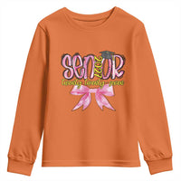 Funny Senior EST 2027 Graduation Youth Sweatshirt Twenty Twenty Seven Pink Bow