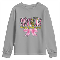 Funny Senior EST 2027 Graduation Youth Sweatshirt Twenty Twenty Seven Pink Bow