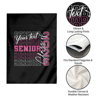 Personalized Senior 2026 Garden Flag Custom Text Class Of 2026 Graduation Glitter Print - Wonder Print Shop