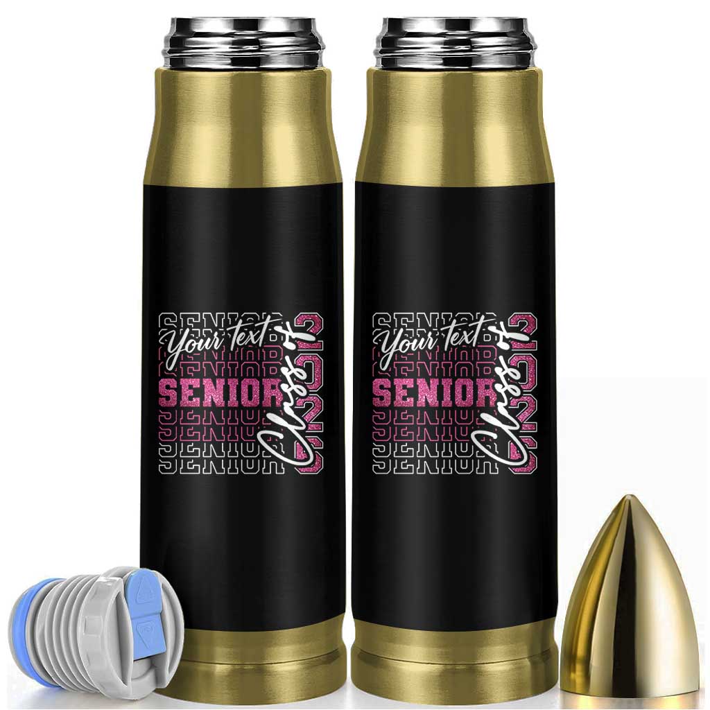 Personalized Senior 2026 Bullet Tumbler Custom Text Class Of 2026 Graduation Glitter Print - Wonder Print Shop