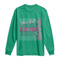 Personalized Senior 2026 Long Sleeve Shirt Custom Text Class Of 2026 Graduation Glitter Print - Wonder Print Shop