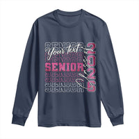 Personalized Senior 2026 Long Sleeve Shirt Custom Text Class Of 2026 Graduation Glitter Print - Wonder Print Shop