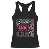 Personalized Senior 2026 Racerback Tank Top Custom Text Class Of 2026 Graduation Glitter Print - Wonder Print Shop