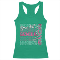 Personalized Senior 2026 Racerback Tank Top Custom Text Class Of 2026 Graduation Glitter Print - Wonder Print Shop