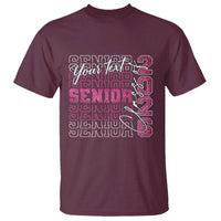 Personalized Senior 2026 T Shirt Custom Text Class Of 2026 Graduation Glitter Print - Wonder Print Shop