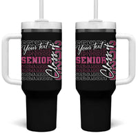 Personalized Senior 2026 Tumbler With Handle Custom Text Class Of 2026 Graduation Glitter Print - Wonder Print Shop