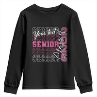 Personalized Senior 2026 Youth Sweatshirt Custom Text Class Of 2026 Graduation Glitter Print - Wonder Print Shop