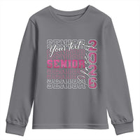 Personalized Senior 2026 Youth Sweatshirt Custom Text Class Of 2026 Graduation Glitter Print - Wonder Print Shop
