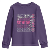 Personalized Senior 2026 Youth Sweatshirt Custom Text Class Of 2026 Graduation Glitter Print - Wonder Print Shop