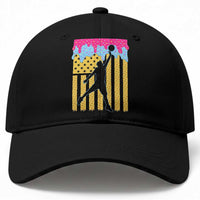 Basketball Ice Cream Drip American Flag Youth Players Baseball Cap