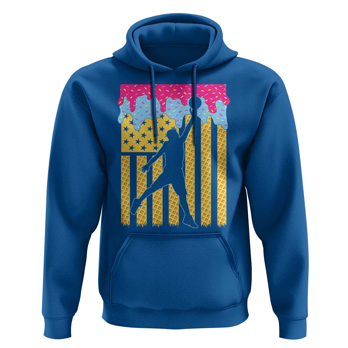 Basketball Ice Cream Drip American Flag Youth Players Hoodie