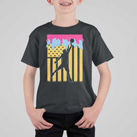 Basketball Ice Cream Drip American Flag Youth Players T Shirt For Kid