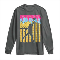 Basketball Ice Cream Drip American Flag Youth Players Long Sleeve Shirt